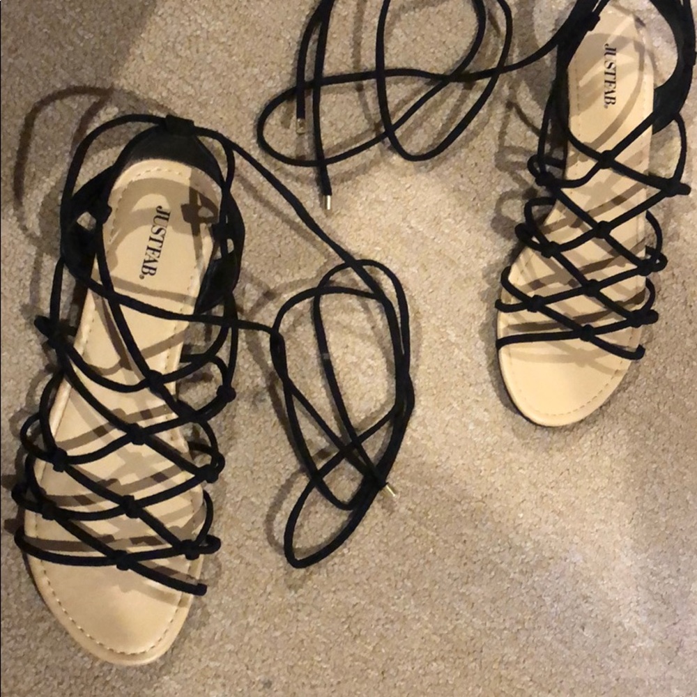 Lace up sandals